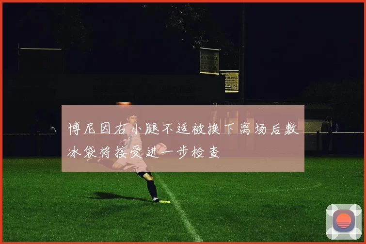 博尼因右小腿不适被换下离场后敷冰袋将接受进一步检查